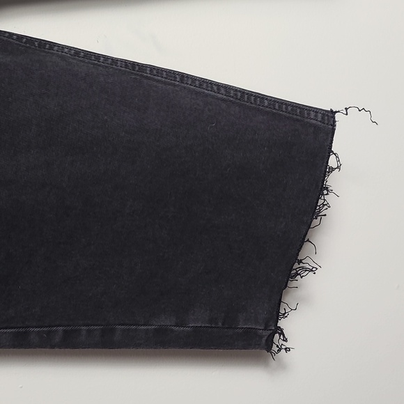 BA&SH NWT Brune Bermuda Blackstone Lady Long Shorts Demin Cotton Black Size 2 - Picture 3 of 16